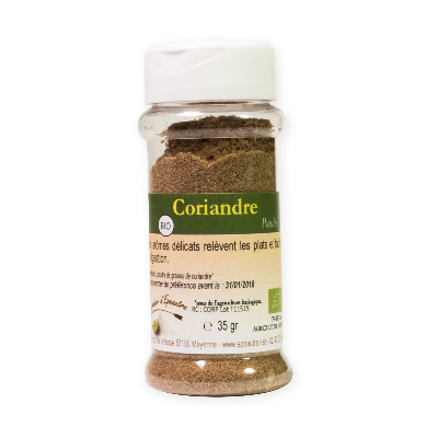 Coriandre poudre Bio  - pot distributeur de 35 g
