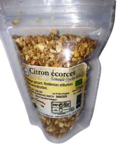 Citron écorce semoule bio - sachet de 50g