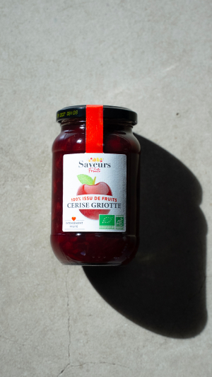 Purée Cerise Griotte BIO - 100 % issu de fruits - 310 g - Naturgie