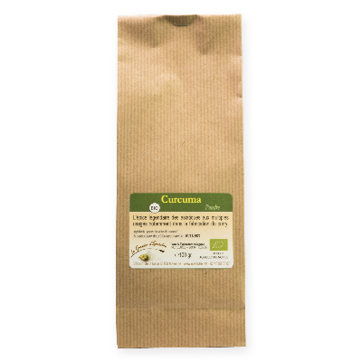 Curcuma en poudre bio - sachet poids net 100g