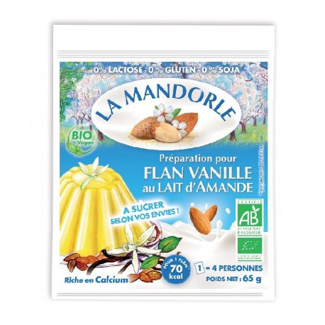Flan vanille au lait d'amande bio 65g