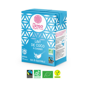 Lait de coco à cuisiner (17-19% MG) BIO - 200 ml - Base organic food
