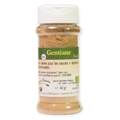 Gentiane jaune Bio en poudre - pot distributeur de 40 g