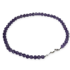 Améthyste - collier 44 cm perles 6/8 mm