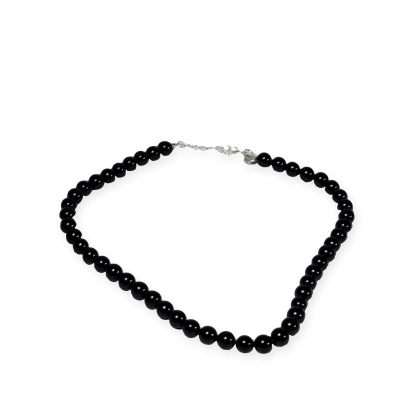 Onyx - collier  45cm boules 6/8 mm