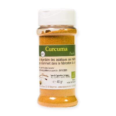 Curcuma en poudre bio - pot poids net 40g