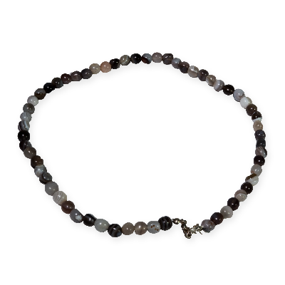 AGATE BOTSWANA - collier  44cm - boules 6/8mm