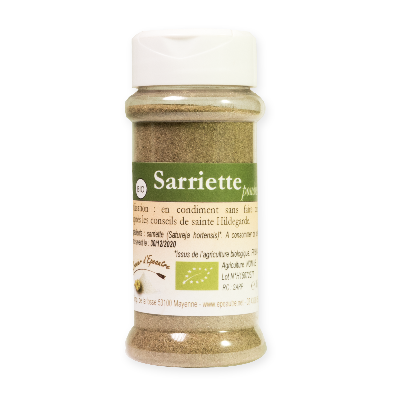 Sarriette Bio en poudre - pot distributeur - poids net 35 g