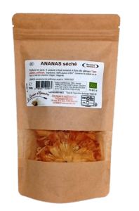Ananas séchés BIO (rondelles morceaux) - 100 g