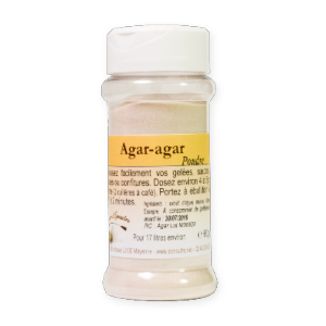 Agar agar BIO - POUDRE - 60 g - POT distributeur