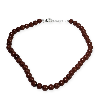 Jaspe rouge - collier 45cm perles 6/8mm