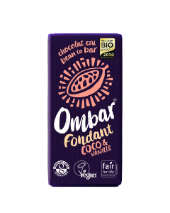 Tablette chocolat noir fondant Coco/Vanille BIO - 70 g - Ombar