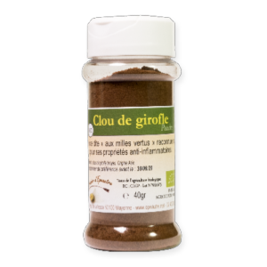 Clou de Girofle BIO - POUDRE - 40 g - POT distributeur