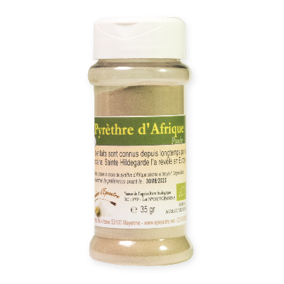 Racine de Pyrèthre BIO en poudre - pot distributeur - poids net 50 g